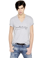 PIERRE BALMAIN - SLIM FIT COTTON FLEECE T-SHIRT - GREY