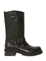 BELSTAFF - LEATHER BIKER BOOTS - BLACK
