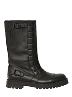 BELSTAFF - VINTAGE BRITISH LEATHER BIKER BOOTS - BLACK