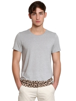 ADIDAS ORIGINALS BLUE - TECHNO JERSEY T-SHIRT - GREY
