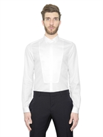 VALENTINO - NATURAL STRETCH COTTON POPLIN SHIRT - WHITE