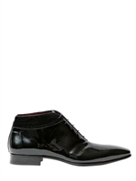 A.TESTONI - PATENT LEATHER OXFORD SHOES - BLACK