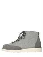 DIEMME - NEW TIROL WING FELT & SUEDE BROGUE BOOTS - LIGHT GREY