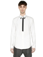 D.GNAK BY KANG.D - PINTUCK SLEEVE COTTON POPLIN SHIRT - WHITE