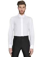 JEAN-PAUL GAULTIER - COTTON POPLIN CUT OUT COLLAR SHIRT - WHITE