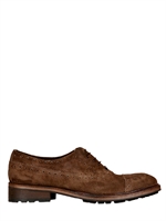 ROBERTO DI PAOLO - SUEDE OXFORD LACE-UP SHOES - DOVE BROWN