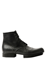 PREMIATA - 30 MM REVERSE LEATHER LACE-UP BOOTS - BLACK