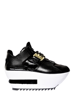 Y-3 - NEOPRENE & CALFSKIN KYURA WEDGES - BLACK/WHITE