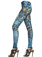 MCQ ALEXANDER MCQUEEN - LEGGINGS AUS LYCRAJERSEY MIT KALEIDOSKOPDRUCK - TÜRKIS