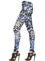 MCQ ALEXANDER MCQUEEN - LEGGINGS AUS LYCRAJERSEY MIT KALEIDOSKOPDRUCK - BLAU