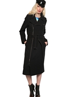 MINIMARKET - BIKER ZIP WOOL COAT - BLACK