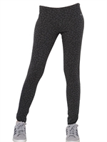 ADIDAS ORIGINALS BLUE - LEGGINGS AUS BAUMWOLLJERSEY MIT LEOPARDENDRUCK - DUNKELGRAU