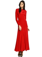 RALPH LAUREN BLUE LABEL - LANGES KLEID AUS SEIDENSATIN - ROT