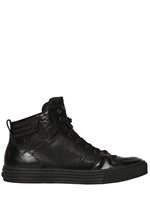 HOGAN REBEL - SUEDE & LEATHER BASKETBALL SNEAKERS - BLACK