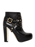 CARVELA KURT GEIGER - 120MM STUDDED CALFSKIN ANKLE BOOTS - BLACK