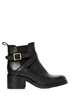 CARVELA KURT GEIGER - 50MM LEATHER ANKLE BOOTS - BLACK