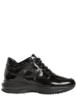 HOGAN - 60MM INTERACTIVE PATENT SEQUINS SNEAKERS - BLACK