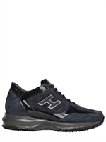 HOGAN - 60MM NEW INTERACTIVE H SUEDE SNEAKERS - BLUE