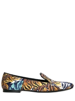 KENZO - 10MM SATIN FLYING TIGER LOAFERS - MULTICOLOR