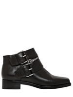 KENZO - 20MM EASY RIDER CALFSKIN ZIPPED BOOTS - BLACK