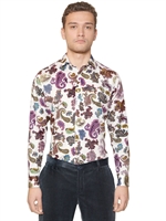 ETRO - WASHED COTTON SATIN SHIRT - MULTI WHITE