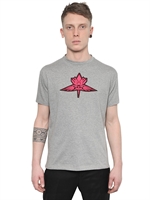MUGLER - STARSHIP PATCH COTTON JERSEY T-SHIRT - GREY/PINK