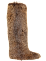 MARNI - BEAVER FUR HIGH BOOTS - NATURAL
