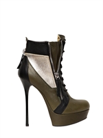 GIANMARCO LORENZI - 140MM CALF ZIPPED LOW - BLACK/MILITARY