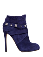 LE SILLA - 120MM SWAROVSKI BELTED BOOTS - ROYAL BLUE