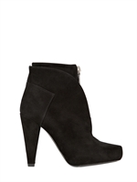 PROENZA SCHOULER - 110MM ZIPPED SUEDE ANKLE BOOTS - BLACK