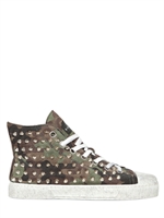 GIENCHI - STUDDED CAMOUFLAGE PRINT SUEDE SNEAKERS - CAMOUFLAGE