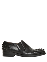 RAS - 20MM STUDDED CALFSKIN LOAFERS - BLACK