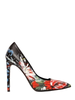ROBERTO CAVALLI - 110MM HANDMADE FLORAL PAINTED PUMPS - MULTICOLOR
