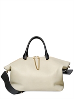 CHLOE' - MEDIUM BAYLEE TWO FACE LEATHER BAG - MULTI GREY