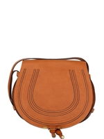 CHLOE' - MEDIUM MARCIE LEATHER CROSSBODY BAG - TAN