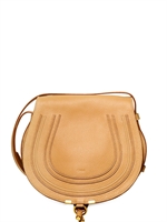 CHLOE' - MEDIUM MARCIE LEATHER CROSSBODY BAG - ROSE MILK