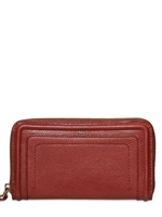 CHLOE' - LEATHER PARATY ZIP AROUND WALLET - BERRY CUPCAKE