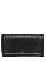CHLOE' - LEATHER PARATY CONTINENTAL WALLET - BLACK