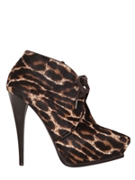 LANVIN - 130MM LEOPARD PRINT PONYSKIN LOW BOOTS - LEOPARD