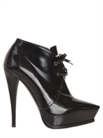 LANVIN - 130MM BRUSHED CALF LOW BOOTS - BLACK