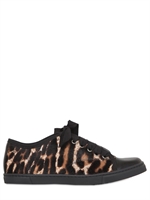 LANVIN - 20MM LEOPARD PRINTED PONYSKIN SNEAKERS - LEOPARD