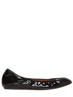 LANVIN - 10MM PATENT LEATHER BALLERINA FLATS - BLACK