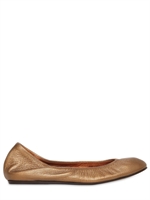 LANVIN - 10MM METALLIC LEATHER BALLET FLATS - GOLD