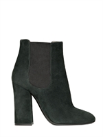 DOLCE & GABBANA - 105MM SUEDE LOW BOOTS - DARK GREEN