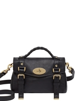 MULBERRY - MINI ALEXA SOFT BUFFALO SATCHEL - BLACK