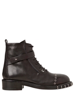 COSTUME NATIONAL - 40MM STUDDED CALFSKIN BOOTS - BLACK