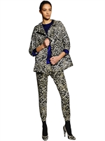 GIAMBATTISTA VALLI - LEO PRINTED TECHNO GABARDINE COAT - LEOPARD