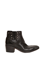 ALBERTO FASCIANI - 50MM MAYA STUDDED CALFSKIN BOOTS - BLACK