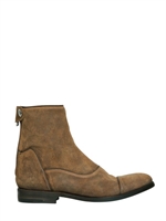 ALBERTO FASCIANI - SUEDED LEATHER BOOTS - CAMEL