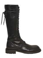 ANN DEMEULEMEESTER - TALL LEATHER BOOTS - BLACK